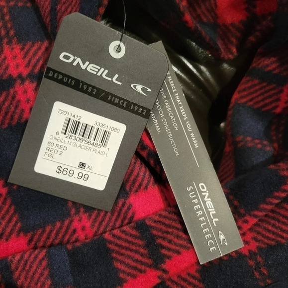 O'Neill Glacier Plaid Superfleece Flannel Shirt - Picture 8 of 10